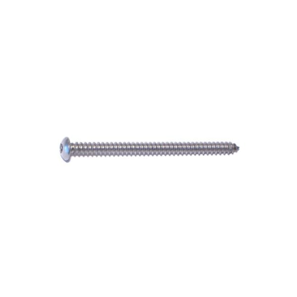 Midwest Fastener Sheet Metal Screw, #6 x 2 in, 18-8 Stainless Steel Round Head Torx Drive, 10 PK 77725 - main